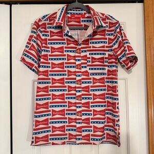 Shinesty Budweiser Beer‎ Casual Button Down Shirt